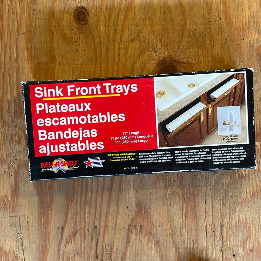 Sink front trays